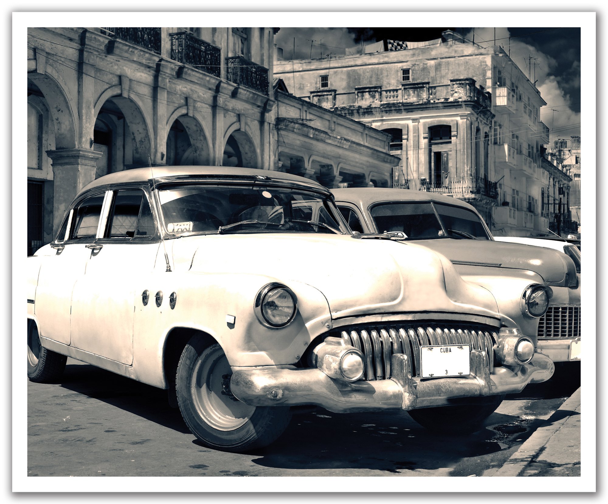 JP London Peel and Stick Removable Wall Decal Sticker Mural, Cuban Havana Tony Montana Classic Car, 24 by 19.75-Inch