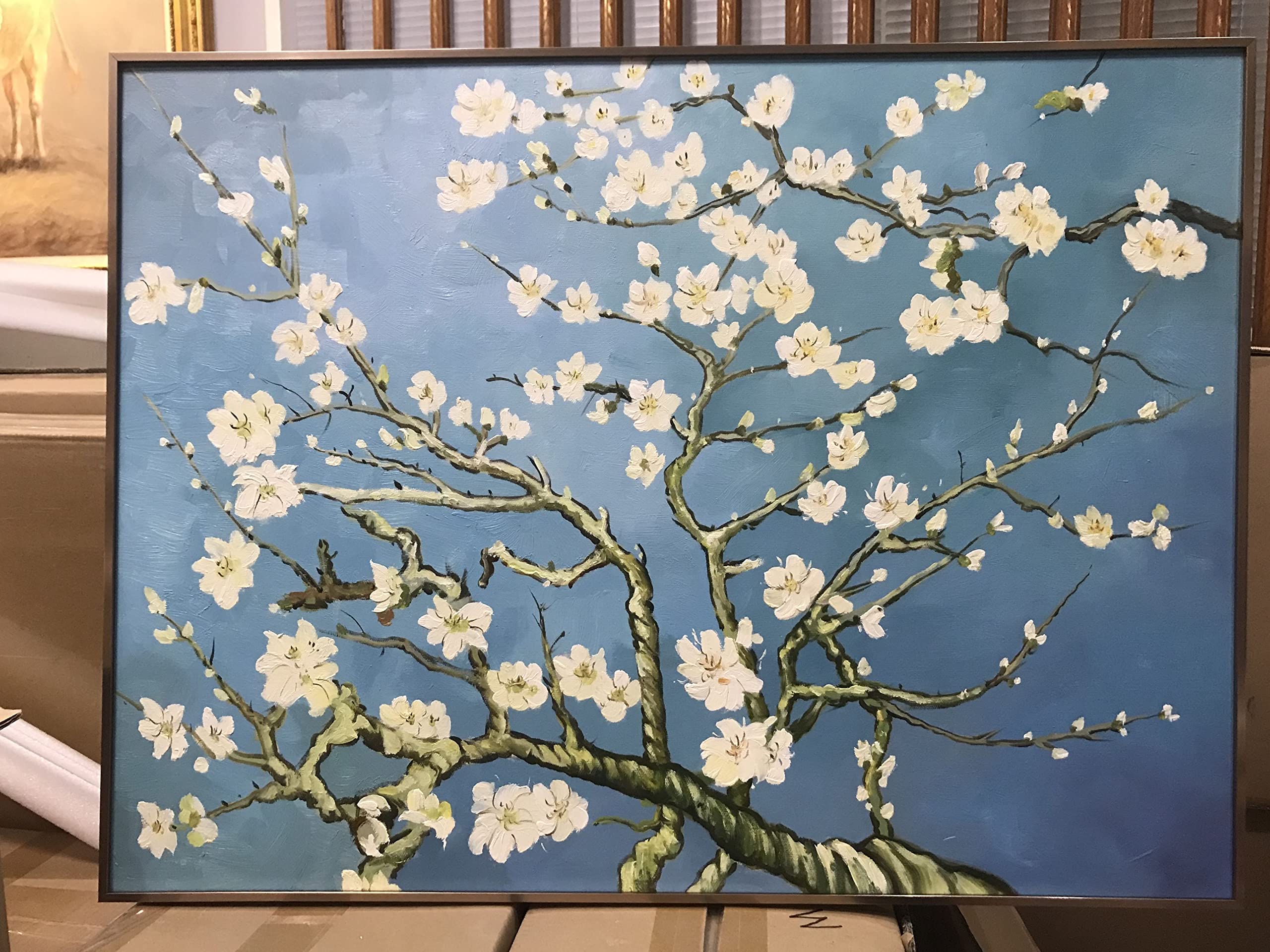 新品　複製画　インテリア ゴッホ 花咲くアーモンドの枝 額付き7 Amazon.co.jp: ゴッホ［世界の名画コレクション］『花咲く