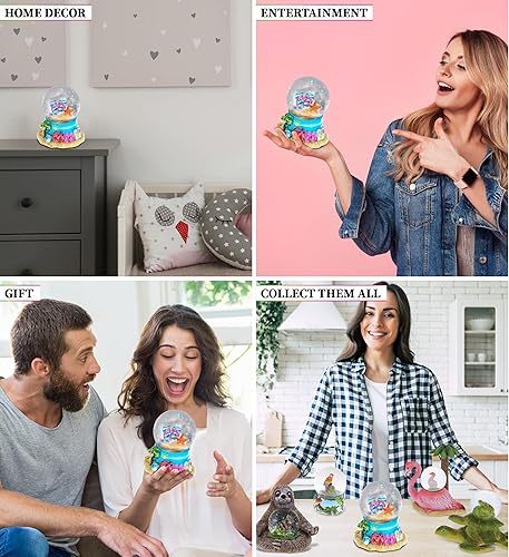 Miniatura 3 de CoTa Global Cool Summer Beach Sandals Snow Globe - Figura de globo de agua con purpurina brillante, adorno coleccionable para decoración del hogar,