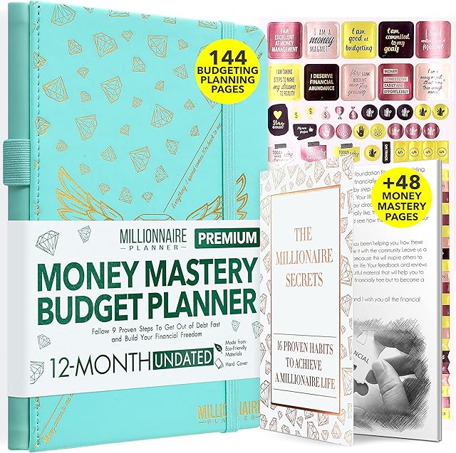 Millionaire Budget, Wealth Book and Financial Planner - A 12 Month Journey Creating Success Habits to Financial Freedom