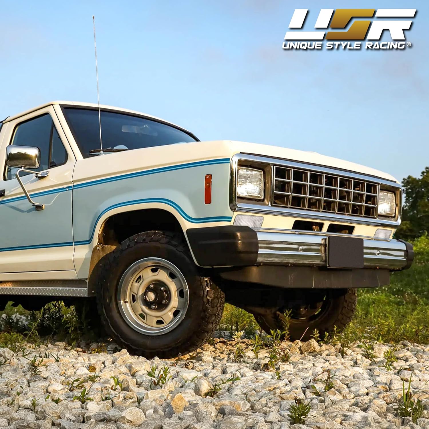 USR UNIQUE STYLE RACING USR 83-88 T6 Turn Signal Light – Bumper Lamps (Left + Right) Set - Compatible with 1983-1988 Ford Ranger PickUp Truck / 84-88 BRONCO II 2 Small SUV All Models