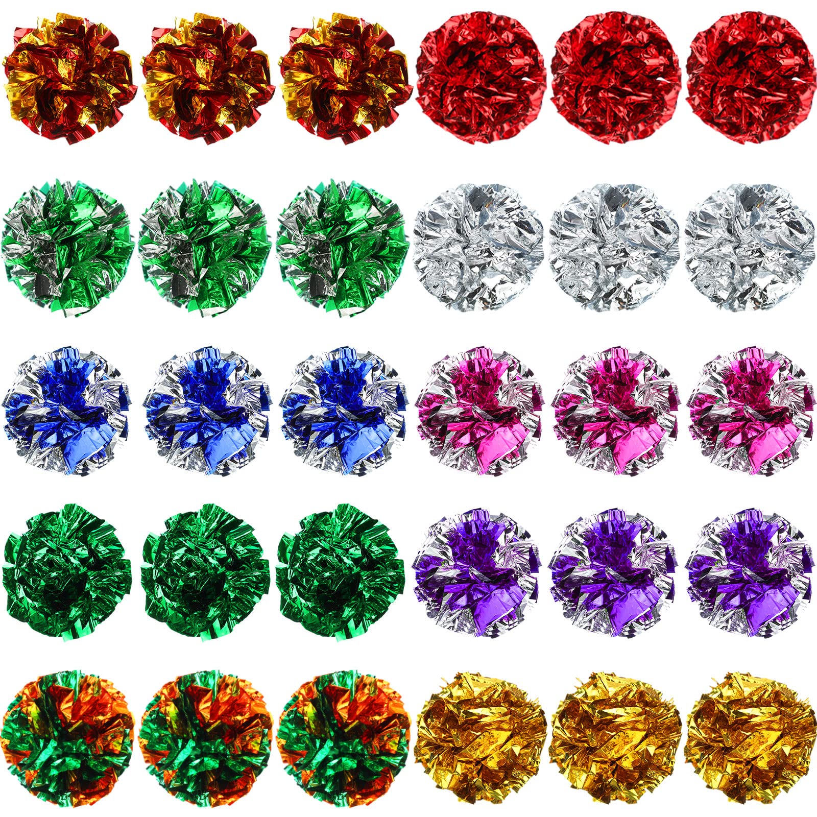 Silkfly Crinkle-Bälle aus Polyesterfolie, Katzenspielzeug, 6 cm, interaktiver Knisterball, bunte Bälle, Kauspielzeug für Katzen, Jagd, Spielzeug zieht Katzen an, für Indoor-Katzen und Kätzchen, um fit