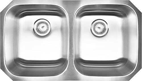 MSI Fregadero y colador de cocina de acero inoxidable de 32 pulgadas x 18 pulgadas