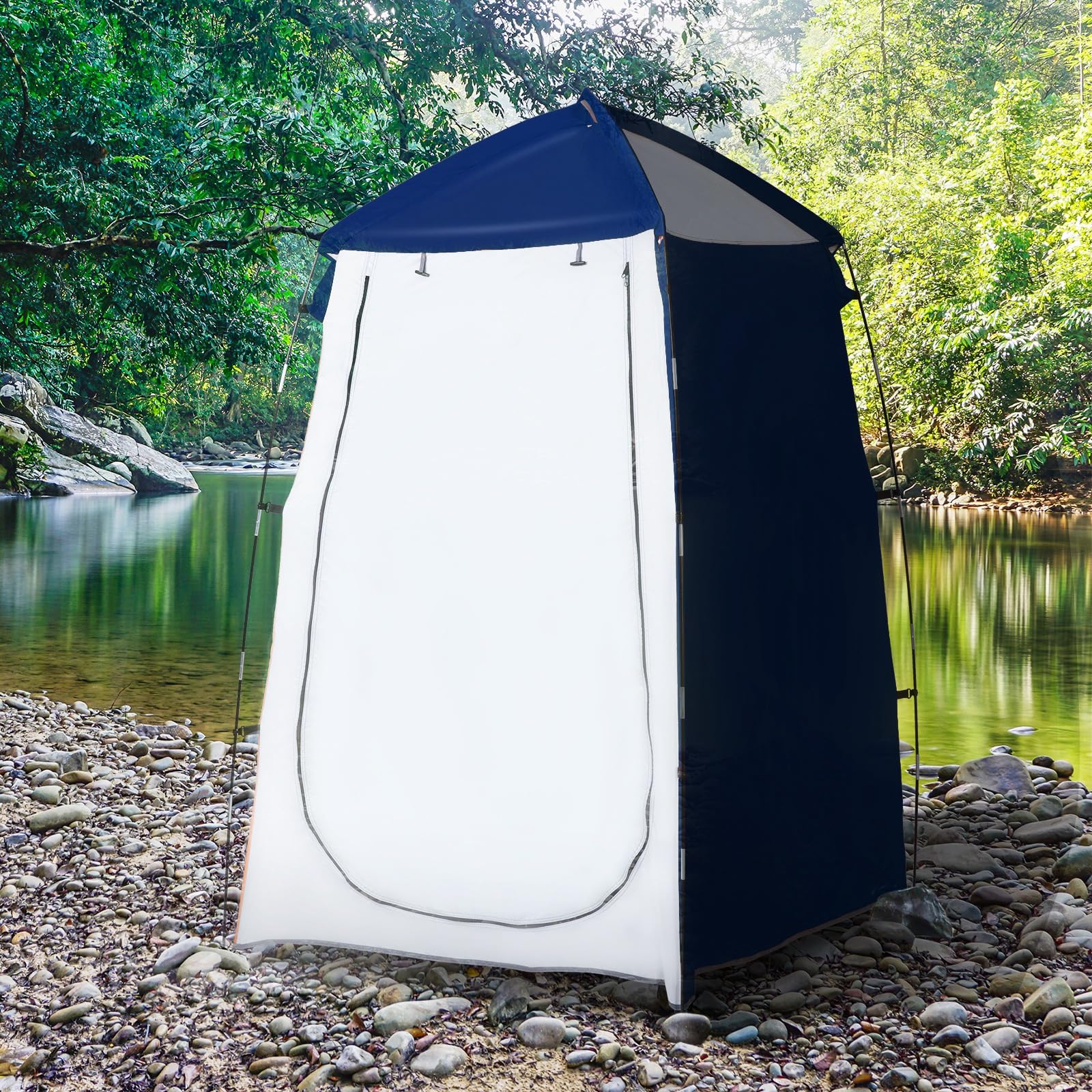 Outsunny Tienda de Ducha Camping Portátil UV25+ 123x121x198 cm