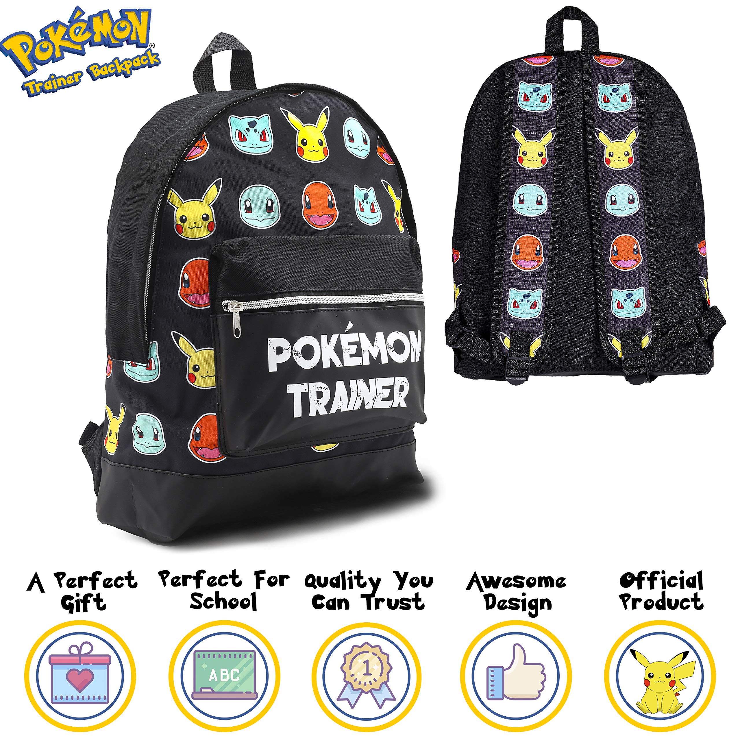 Buy Pokemon School Bag, Kids Backpack with Detective Pikachu and