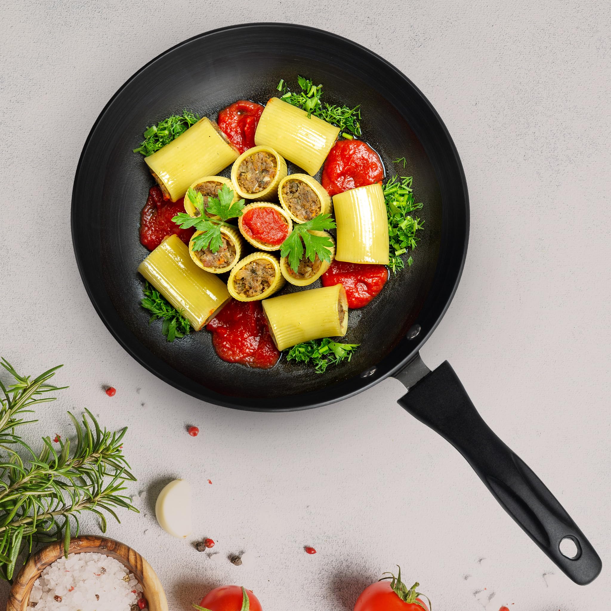 See full amazon price history chart for AGARO Elite Hard Anodised Tapper Frying Pan, 1.5L Capacity, 24 cm Diameter, Gas Oven Compatible, 3 mm Thick Plate, Riveted Handle, Frying, Cooking, Serving, Black AGARO Elite Hard Anodised Tapper Frying Pan, 1.5L Capacity, 24 cm Diameter, Gas Oven Compatible, 3 mm Thick Plate, Riveted Handle, Frying, Cooking, Serving, Black (B0C36S85CL) Amazon Price History, Amazon Price Tracker