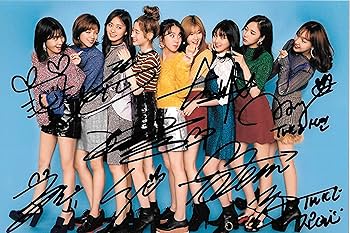 TWICE メンバー全員　直筆サイン Yahoo!オークション - TWICE 全員直筆サイン入り A4サイズ写真②