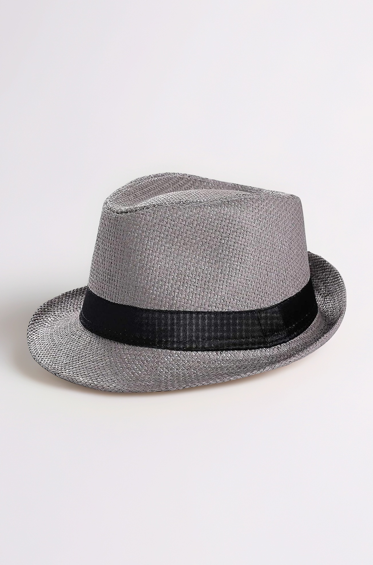 Krystle Summer Jute Fedora Hat for Men Women for Travel and Beach (Grey) (Pack of 1)