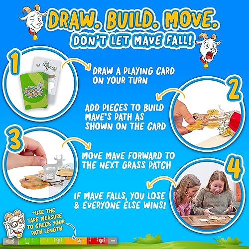 Miniatura 4 de Qué tan valiente es Mave - El primer juego de pila de borde de mesa, equilibrio de cartas, caos salvador de cabras, ideal para noches de juegos