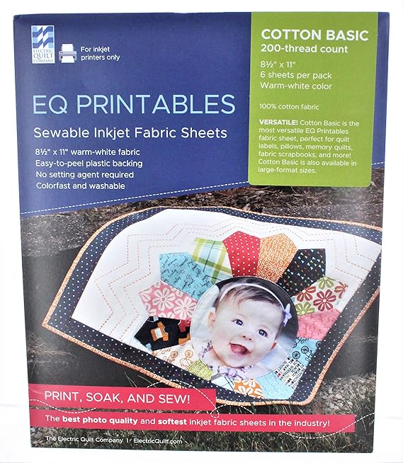 EQ Printables Inkjet Fabric Sheets 1 Pack