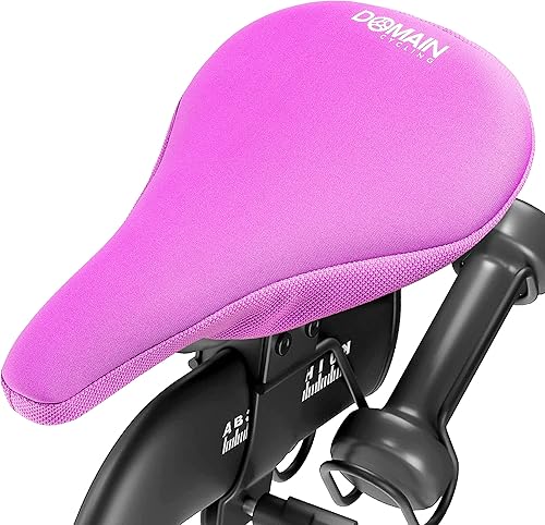 Domain Ciclismo Premium Bike Gel asiento funda de cojín 10.5 x 7 pulgadas, la más cómoda silla de montar para bicicleta con cojín para Clase de