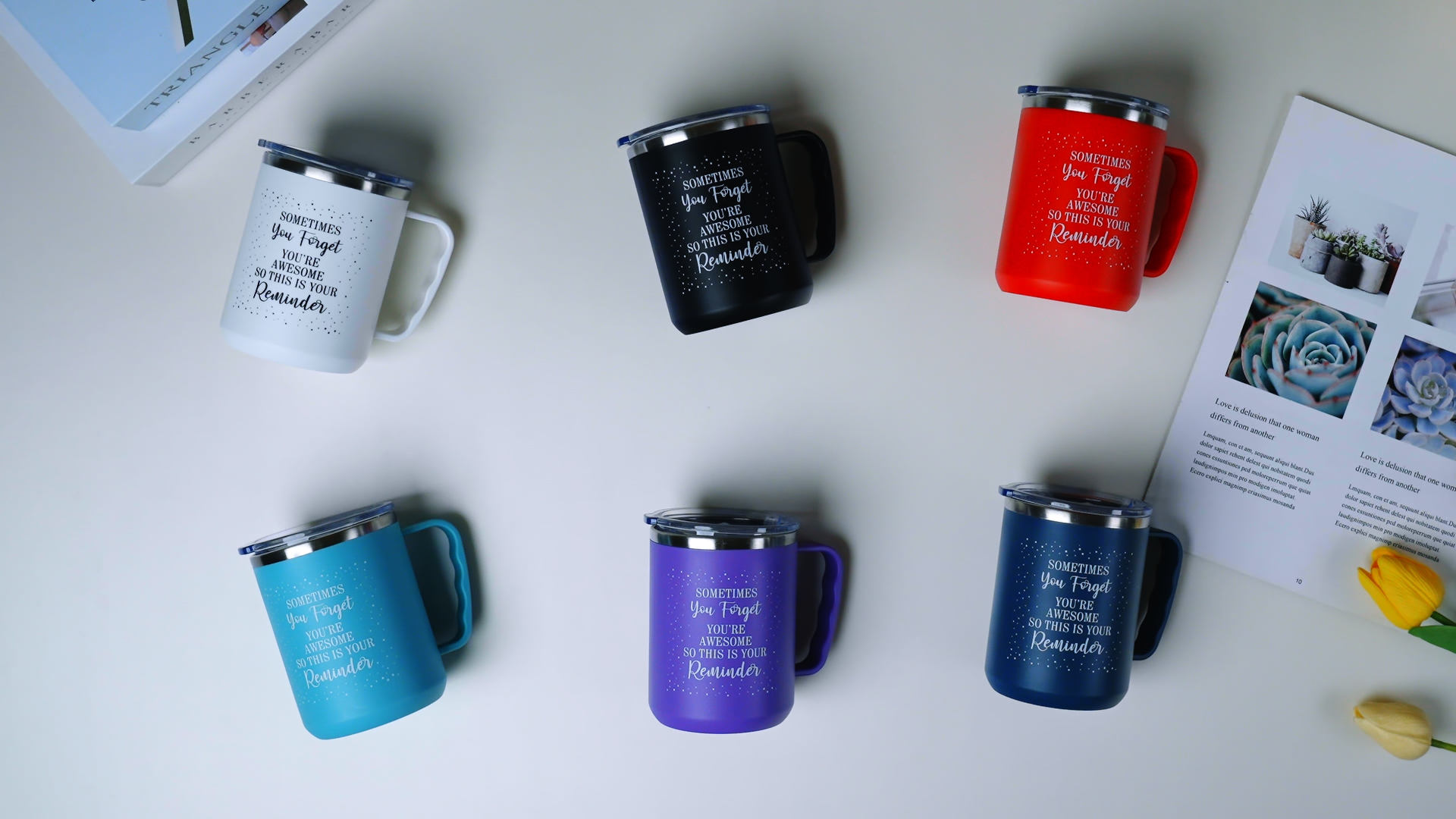 Set de 6 mugs aislados de acero inoxidable Umigy 17oz miniatura 7
