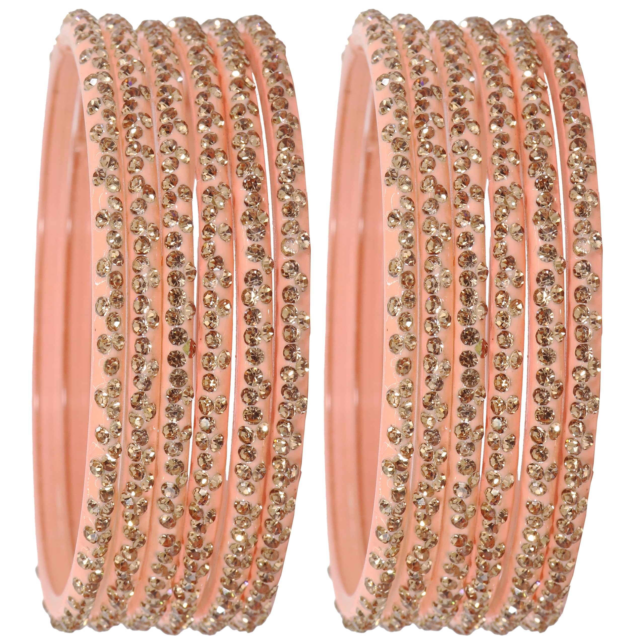 Stylish Bangles Set With Golden Stone Chudi Jewellery