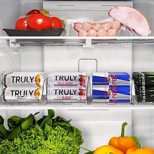 Miniatura 6 de SimpleHouseware - Organizador de latas delgadas para despensarefrigerador, transparente, juego de 2