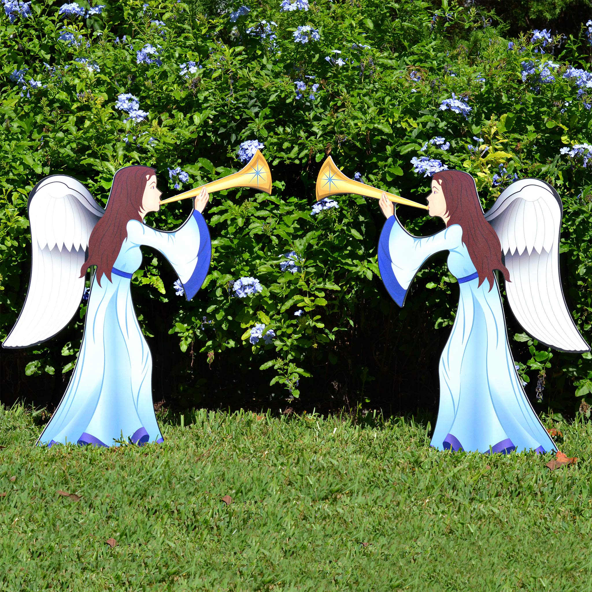 Teak Isle Printed Nativity Angel 2 Piece Set