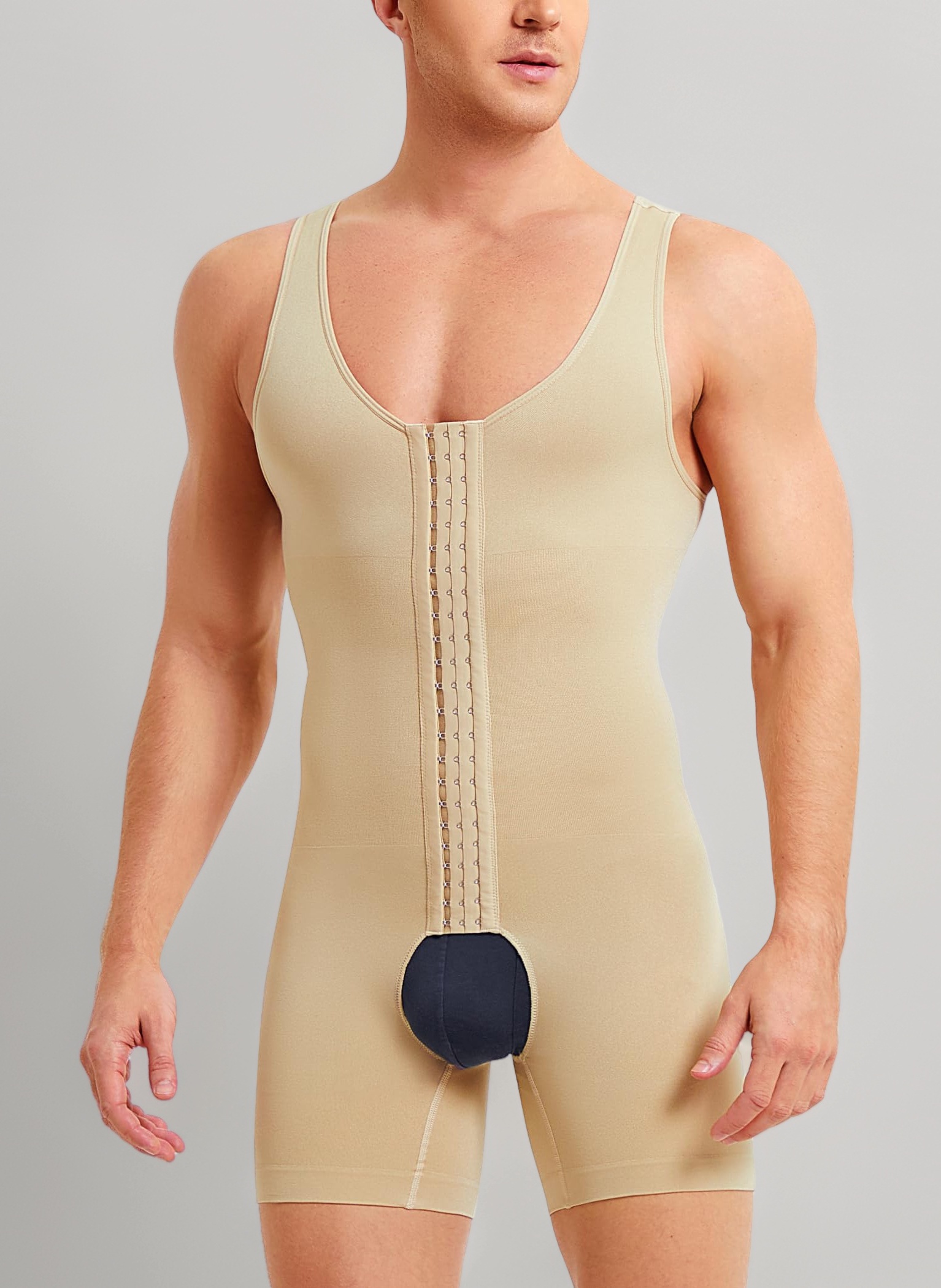 IFKODEI Men's Shapewear Tummy Control Bodysuit Waist Trainer Full Body Shaper Fajas Compression Shirts