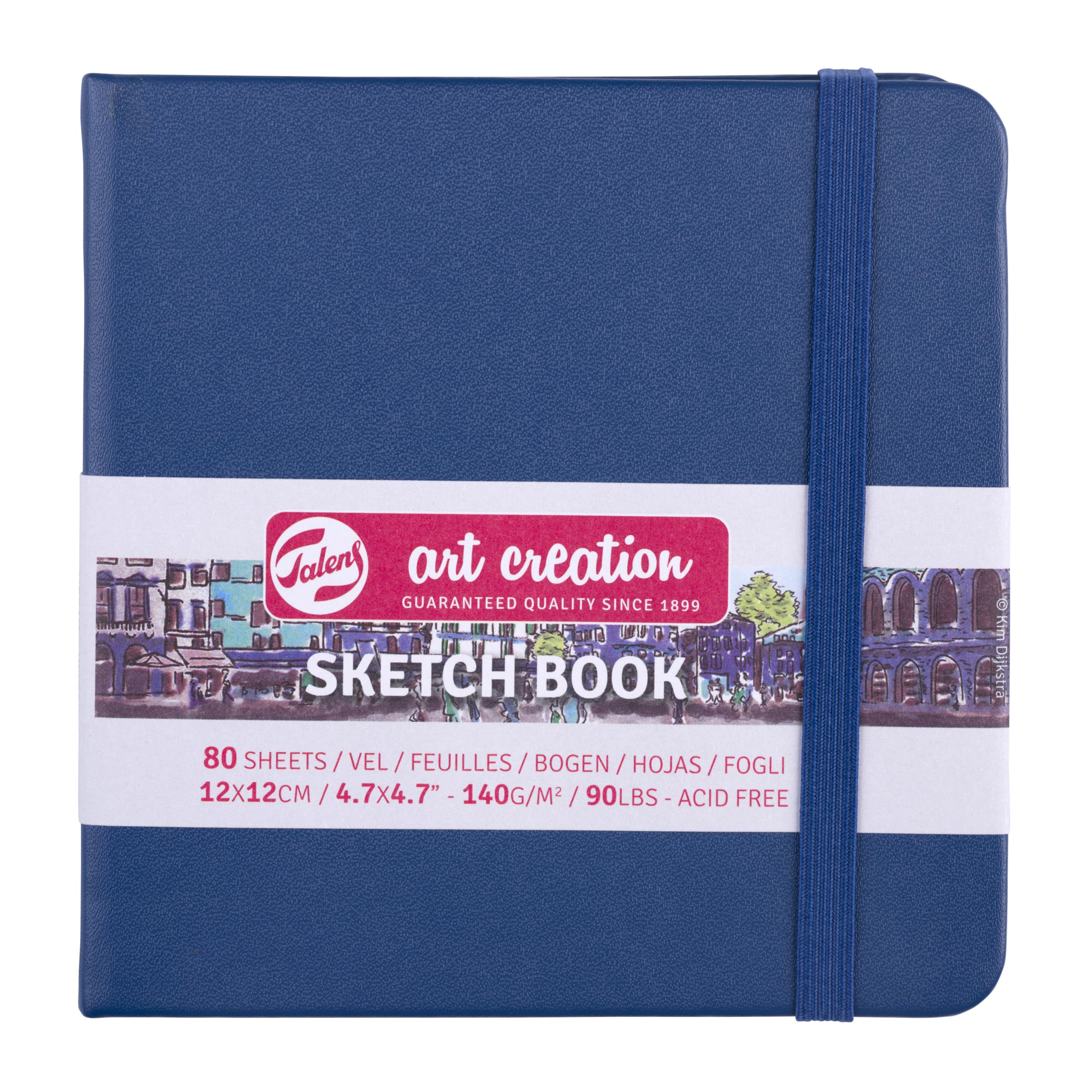 Talens Art CreationSketchbook 80 Sheets, 12 cm x 12 cm Size, Navy Blue