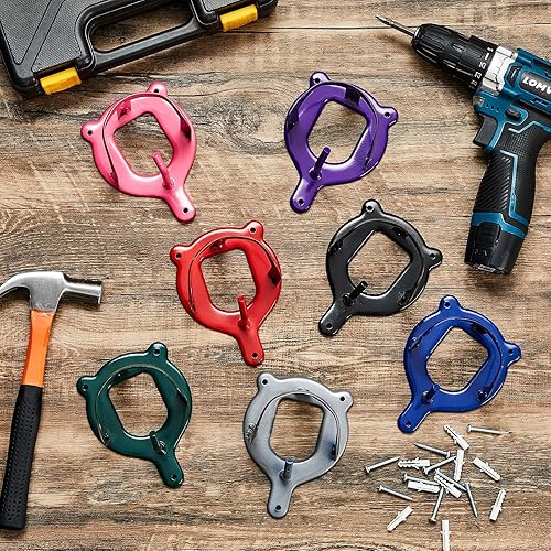 Miniatura 6 de Silkfly 70 ganchos para bridas de caballo, estante para bridas de caballo, almacenamiento de tachuelas de caballo, soporte de brida de metal,