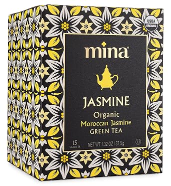 Mina Organic Moroccan Jasmine Green Tea, 15 CT