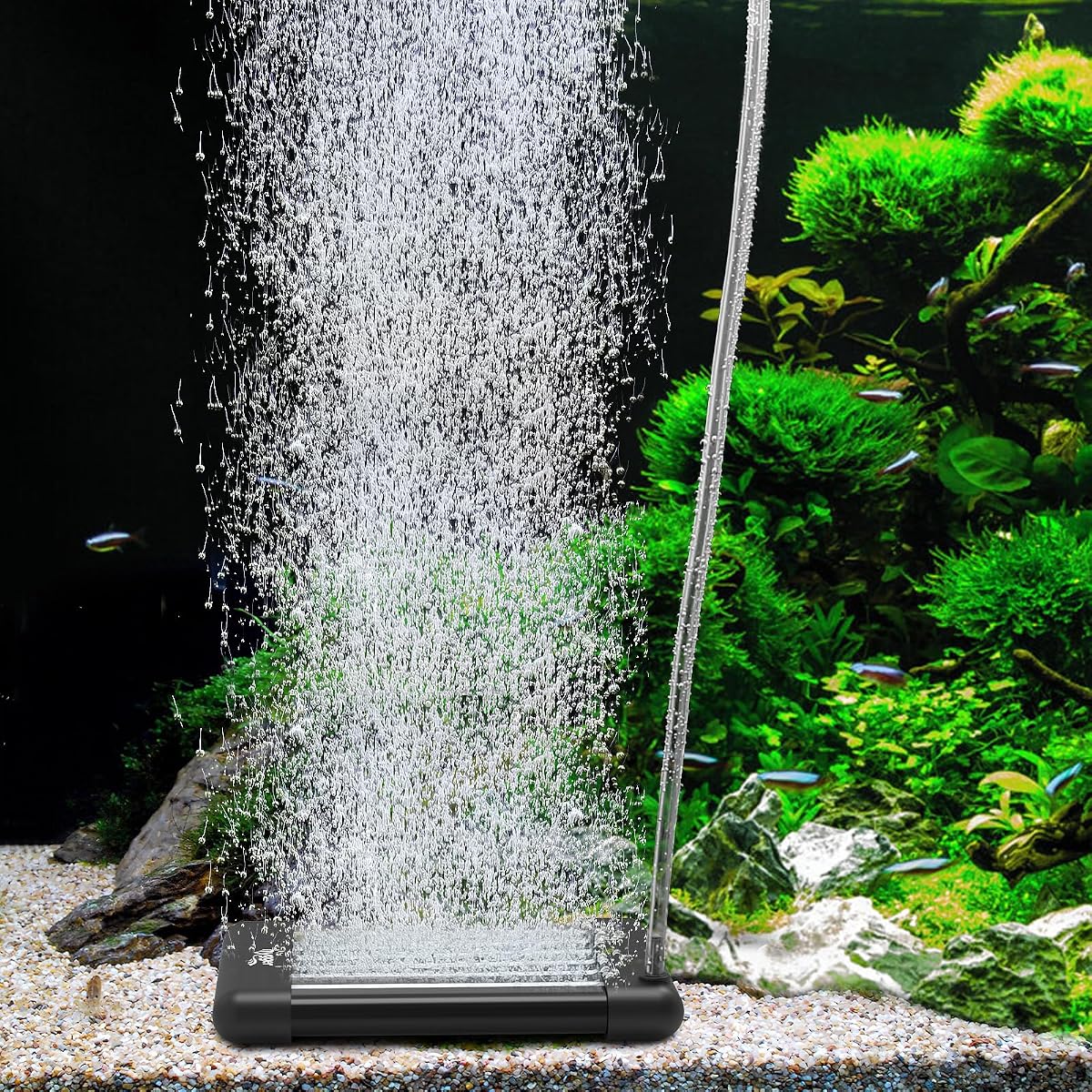 hygger Non-Clogging Fish Tank Bubbler, Aquarium Air Stone with Special EVA