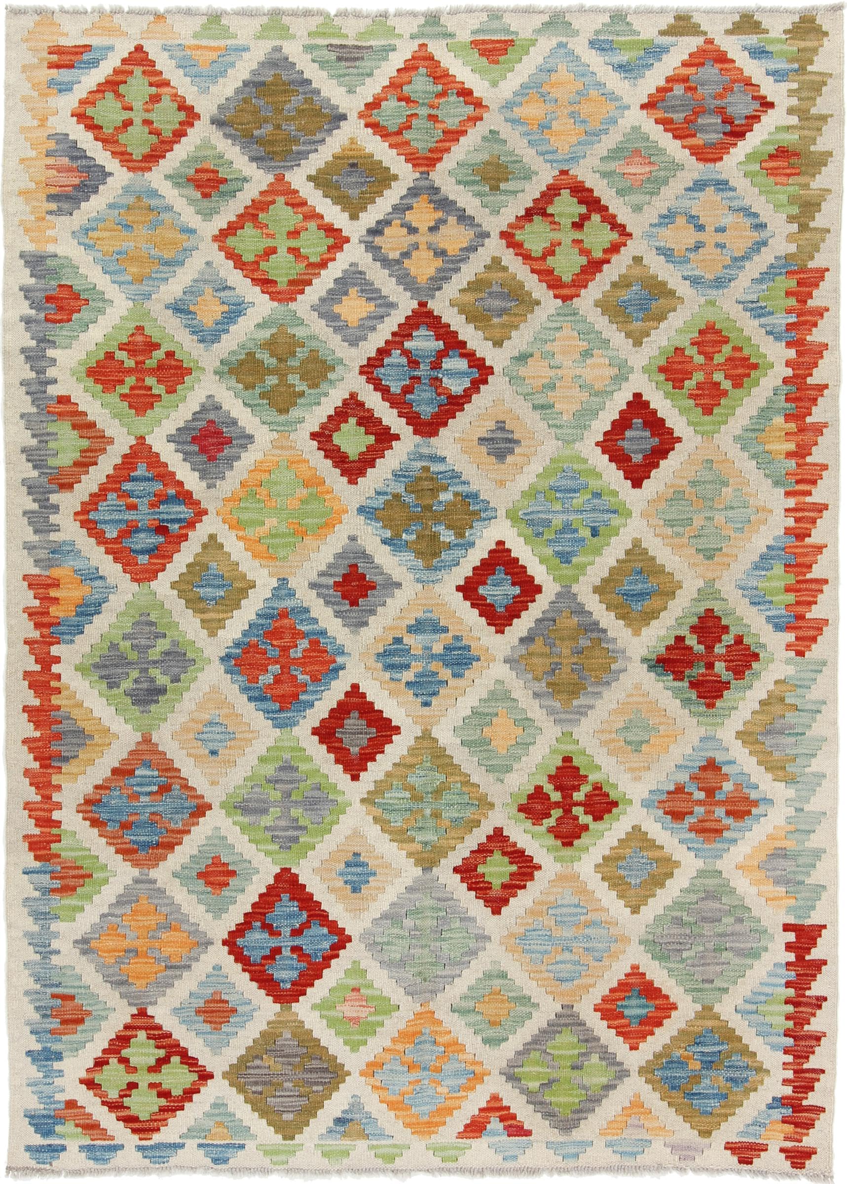 Tapis laine Kilim Afghan 123x172 tissé main, l'histoire de l'artisanat