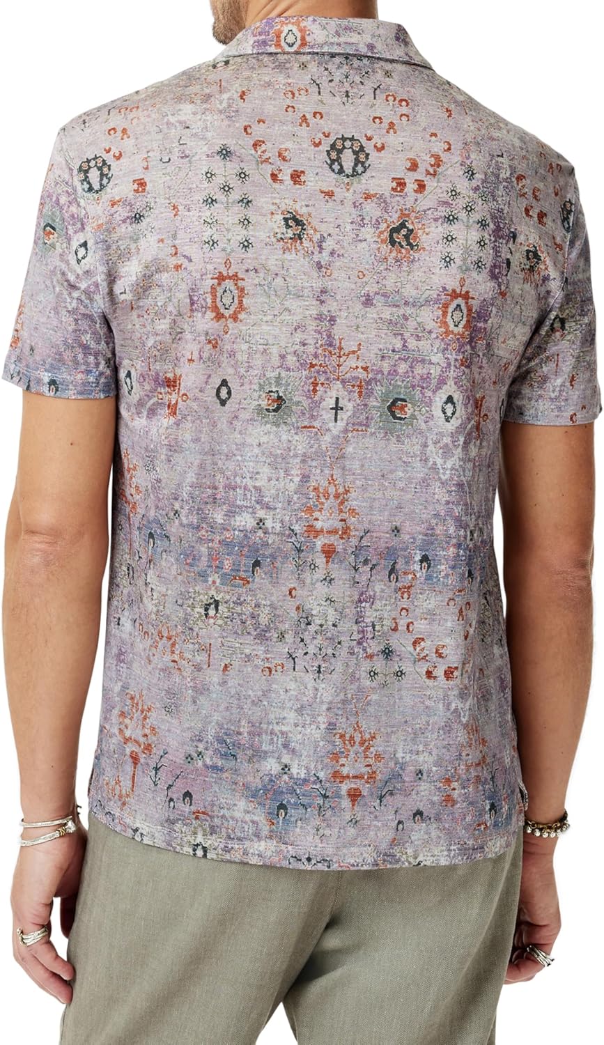 John Varvatos Men's Espino Camp Shirt