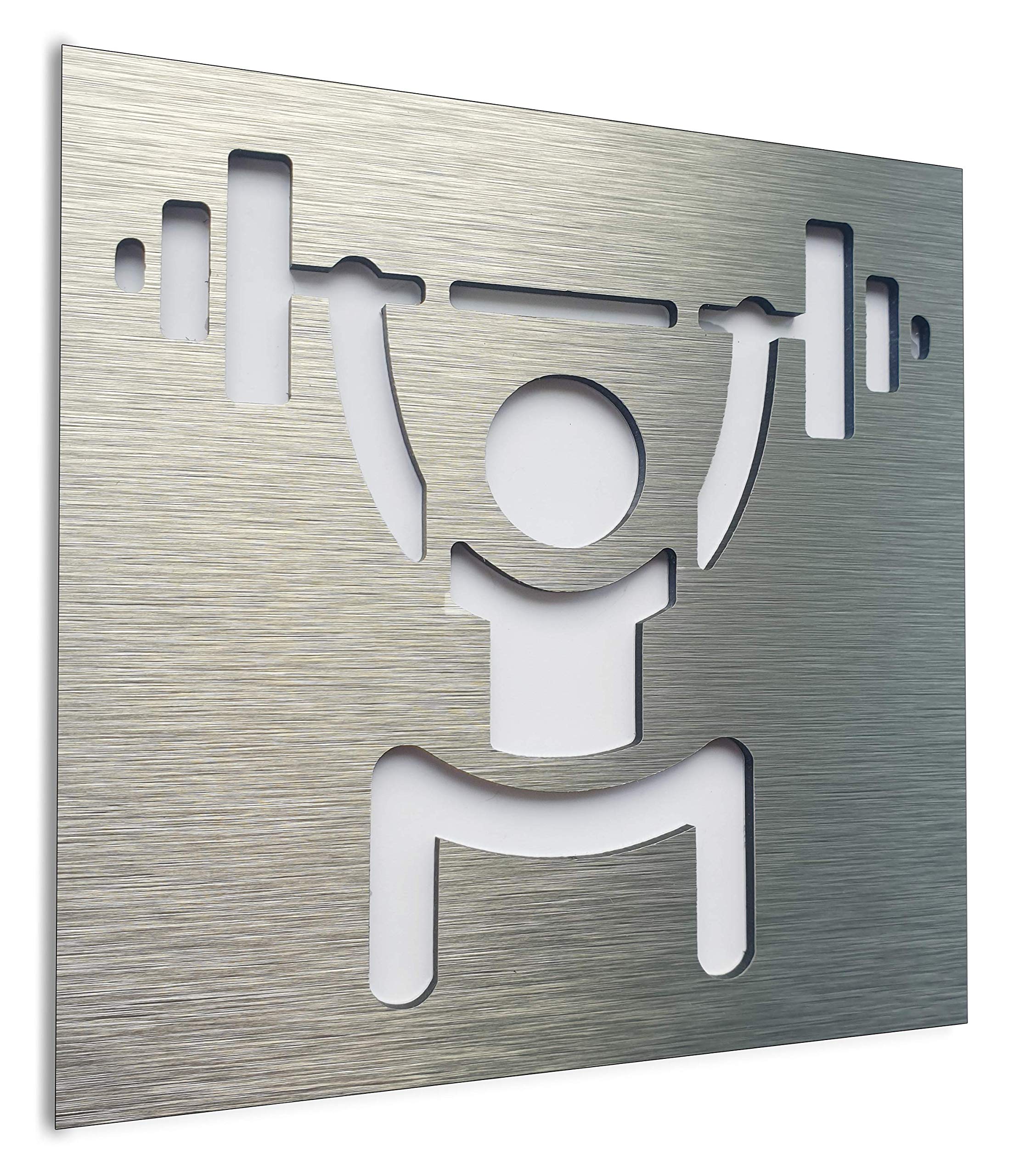 Buy GYM Door Sign GYM Metal Wall Art Decal Fitness Room Signage