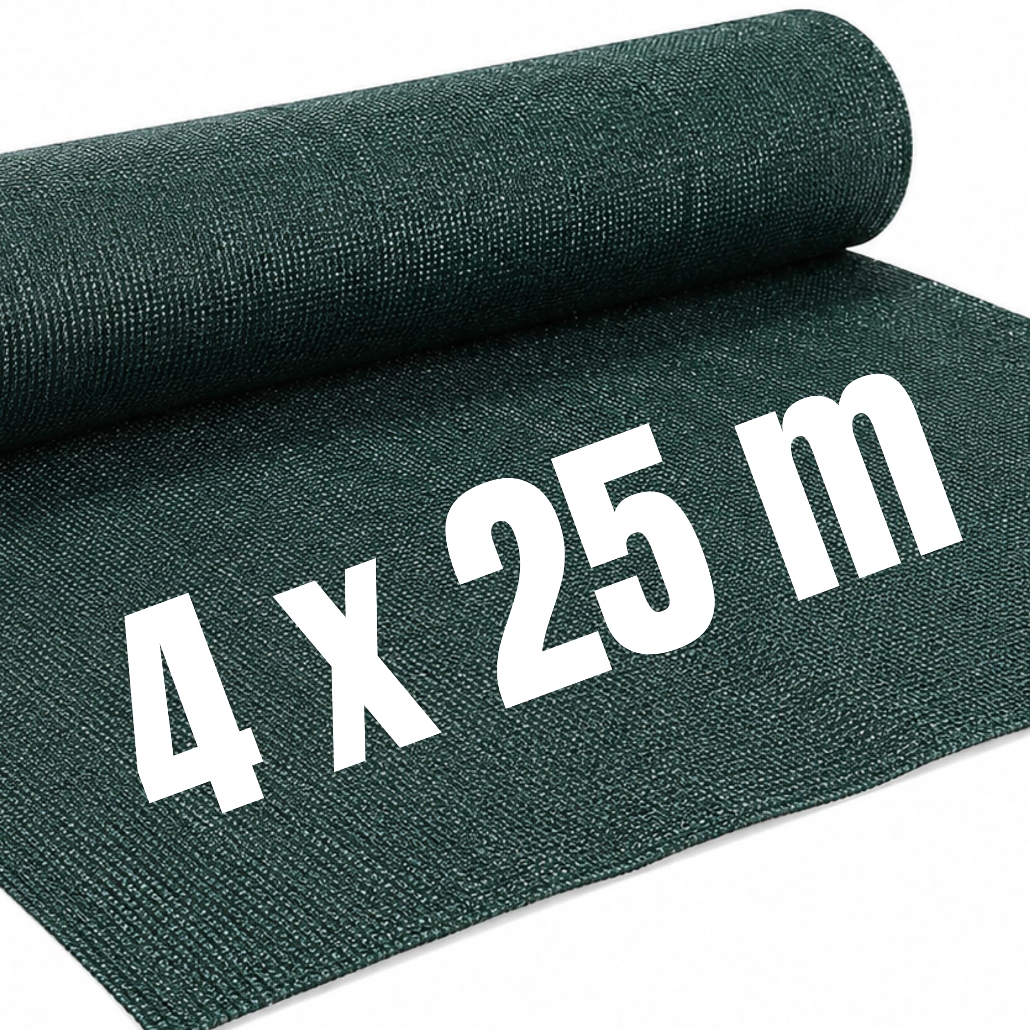 Masterbrico Rete Ombreggiante Verde per Orto, Ombra 90% — 400 cm x 25 metri | Filo piatto UV-resistente, indemagliabile — ideale per frangivista, frangisole, orto e tunnel agricoli