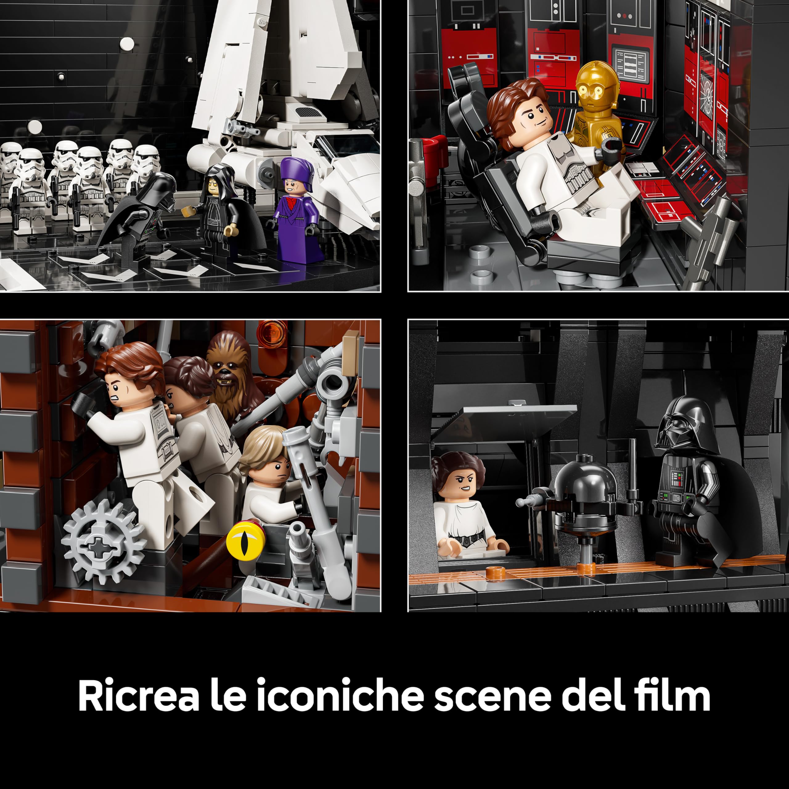 LEGO Star Wars 75419 Morte Nera - Set Interattivo UCS da Esposizione per Adulti - 36 Minifigure incl. Luke Skywalker, Han Solo e Darth Vader - Regalo da Collezione per i Fan di Una Nuova Speranza