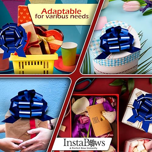 Miniatura 5 de Lazo grande metálico de 12 pulgadas para bicicletas y automóviles, resistente a la intemperie para envolver regalos, perfecto para grandes regalos y