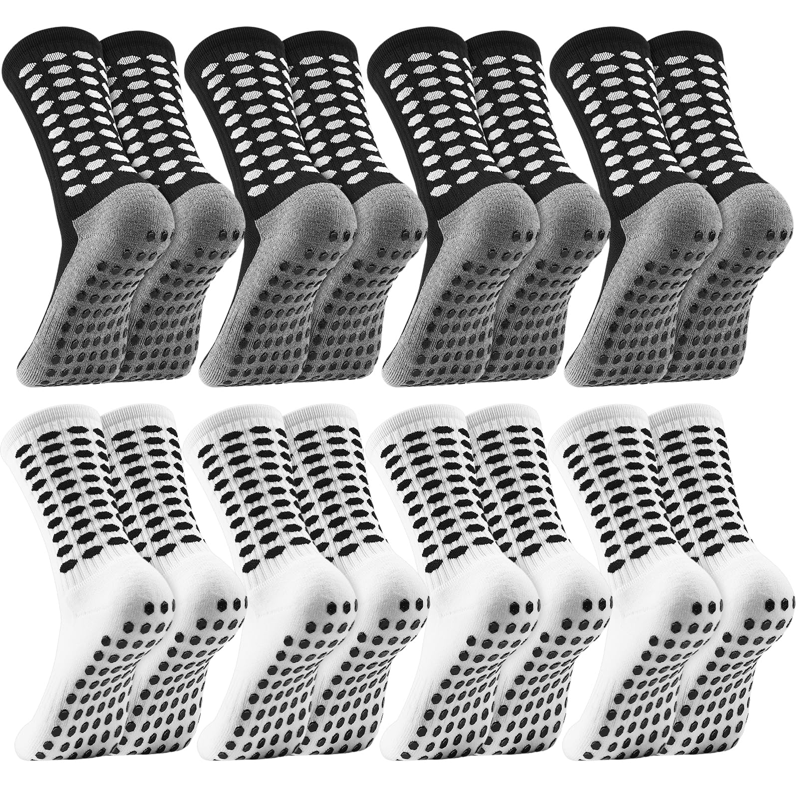 Jspupifip Grip Soccer Socks Non Slip Men's Athletic Socks for Football Basketball Sports