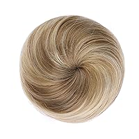 Vista 21 de Onedor Extensión de Cabello de Fibra Sintética con Moño Donut Chignon Peluca (613# - Rubio Claro Pre Decolorado)