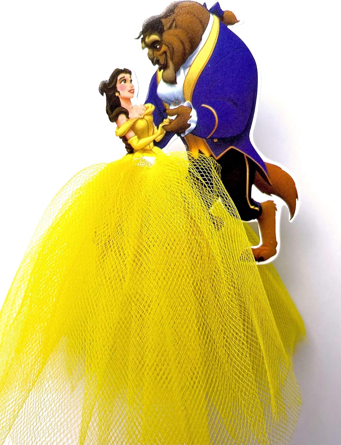 Beauty and the beast happy birthday cupcake topper 7pcs