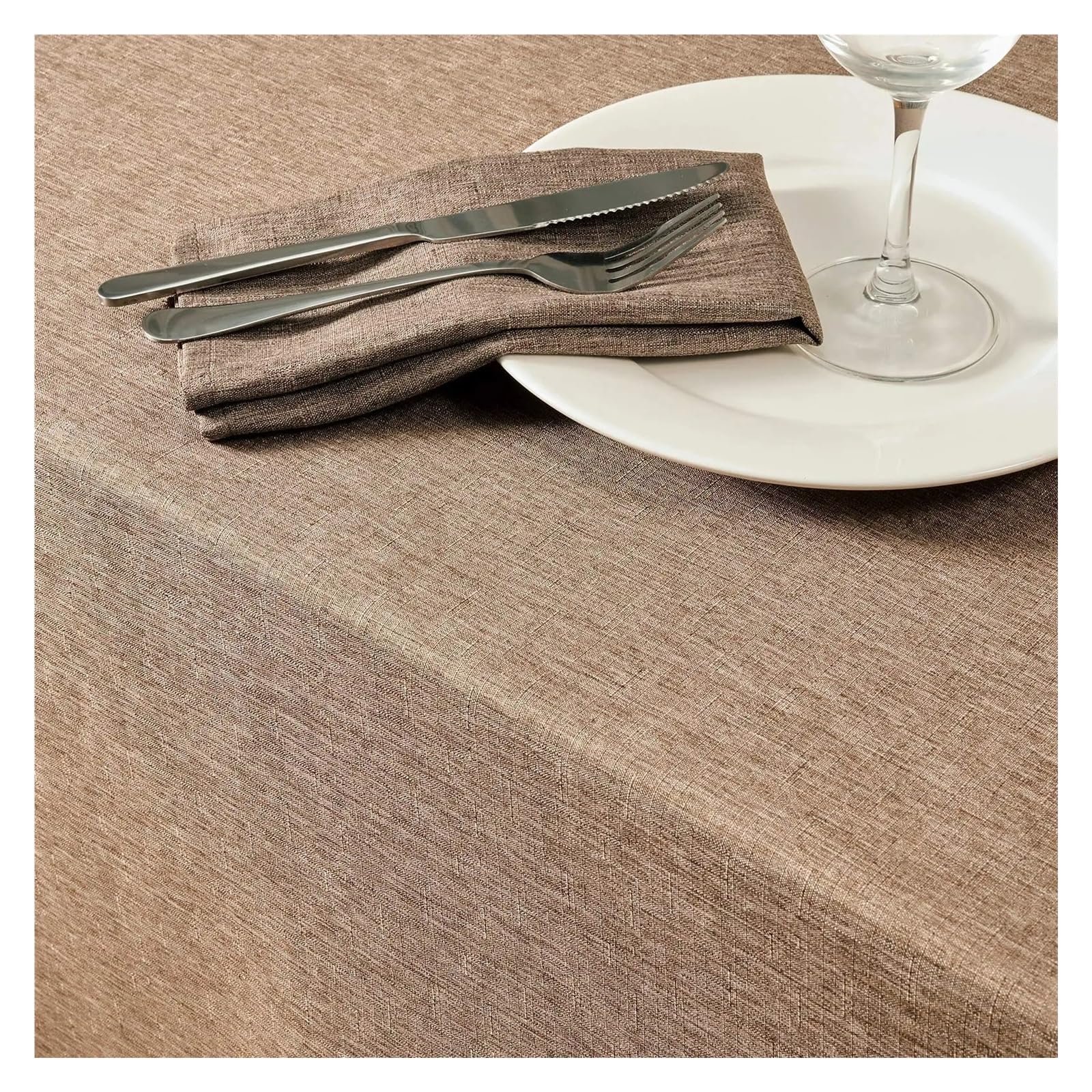 Mantel Impermeable Mantel Rectangular Impermeable, De Granja, Antiencogimiento, Y Resistente A Las Arrugas, Cubierta Mesa Tela Decorativa(Beige,140 * 190cm)