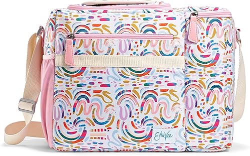 Fit & Fresh Foundry - Enfriador suave, aislado, a prueba de fugas, 24 latas, soporte para 2 botellas de vino, bolsa de mano para viajes, playa y