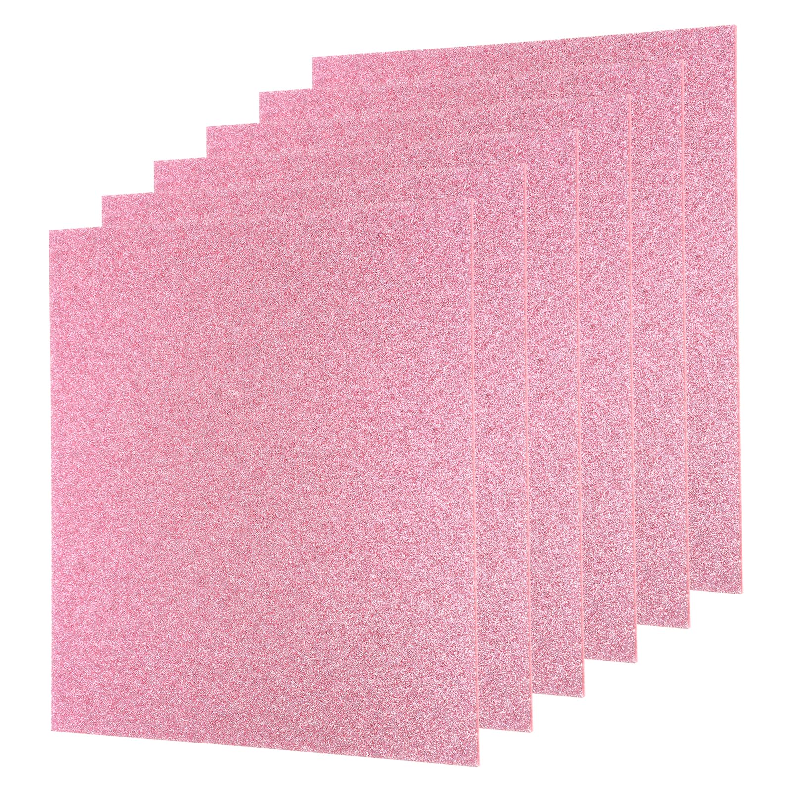 QUARKZMAN 6Pcs Feuilles Acryliques Pailletées Rouge Rose 1/8" Épaisseur
