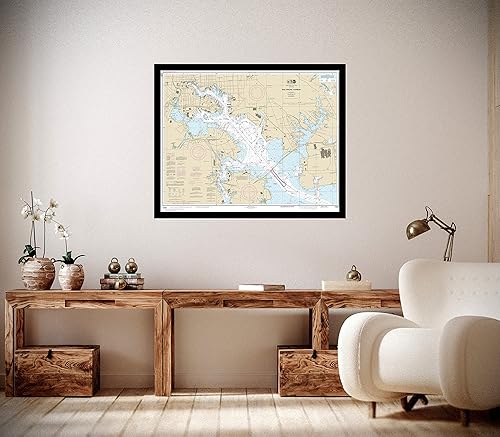 Miniatura 2 de Carta Náutica Decorativa - Gráfico NOAA 12281, Mapa de Calidad de Impresión Artística, Adecuado para Enmarcar. Arte de Pared, Impreso bajo Demanda.