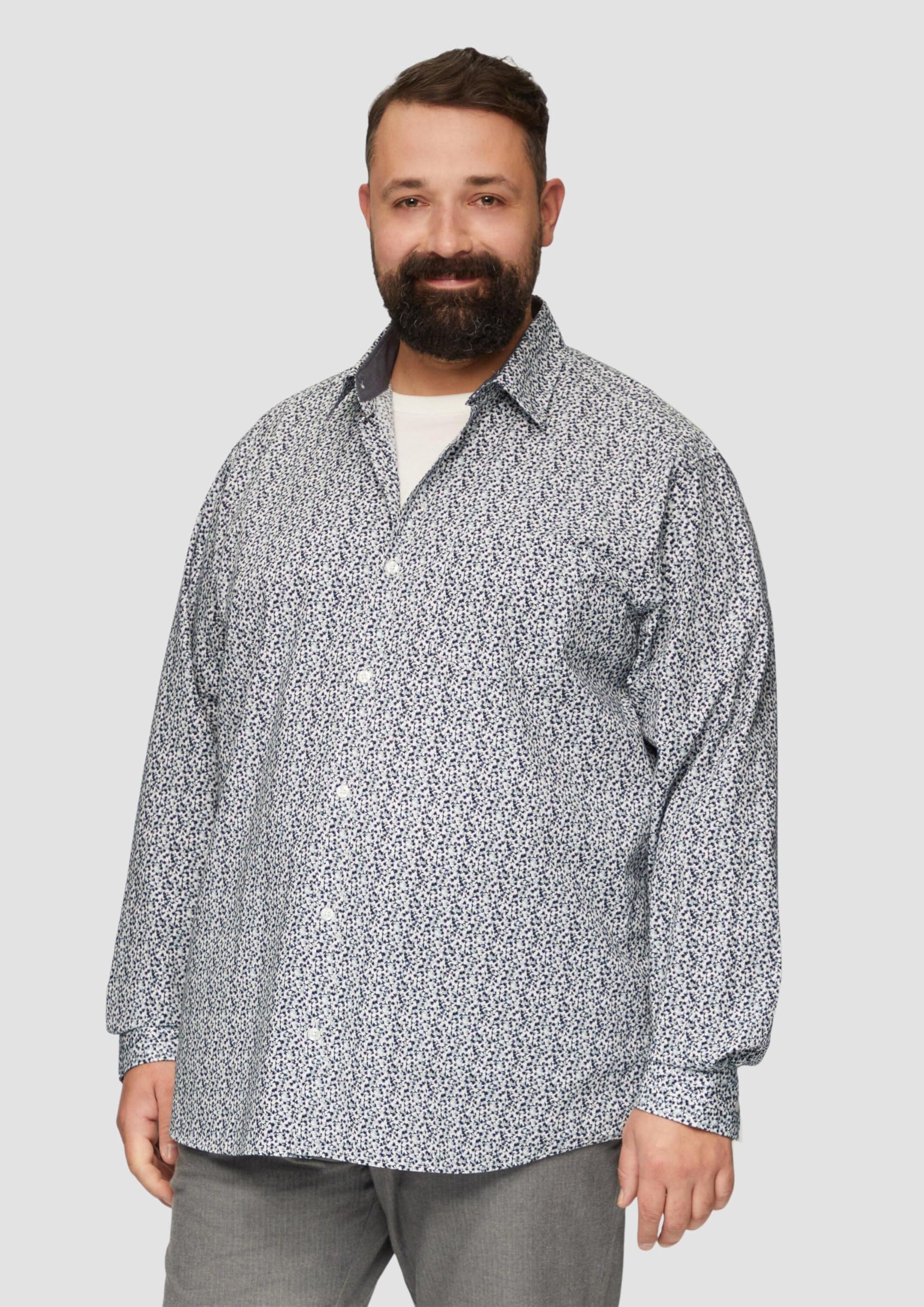 s.Oliver Big Size koszula z długim rękawem, krój slim fit, 01A1, XXL