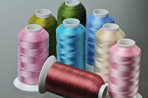 Miniatura 2 de 100 conos (1100 yardas cada uno) de hilos de bordado a máquina de poliéster compatibles con máquinas Brother Babylock Janome Singer Pfaff Husqvarna