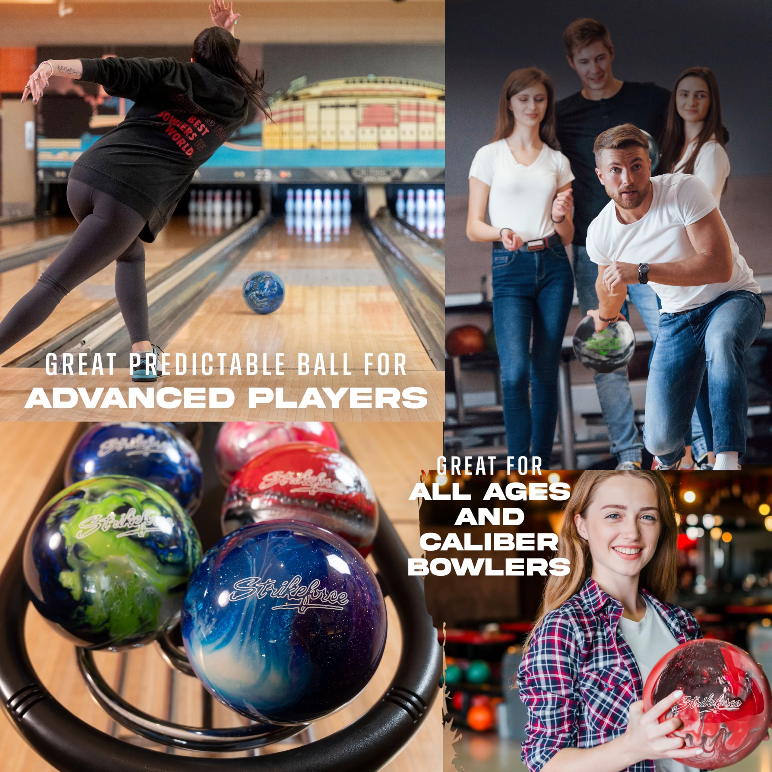 KR Strikeforce Bowlingball aus Polyester, ungebohrt, erhältlich in 2,7 kg, 3,6–7,3 kg, geeignet für Anfänger bis Profi, USBC-geprüft