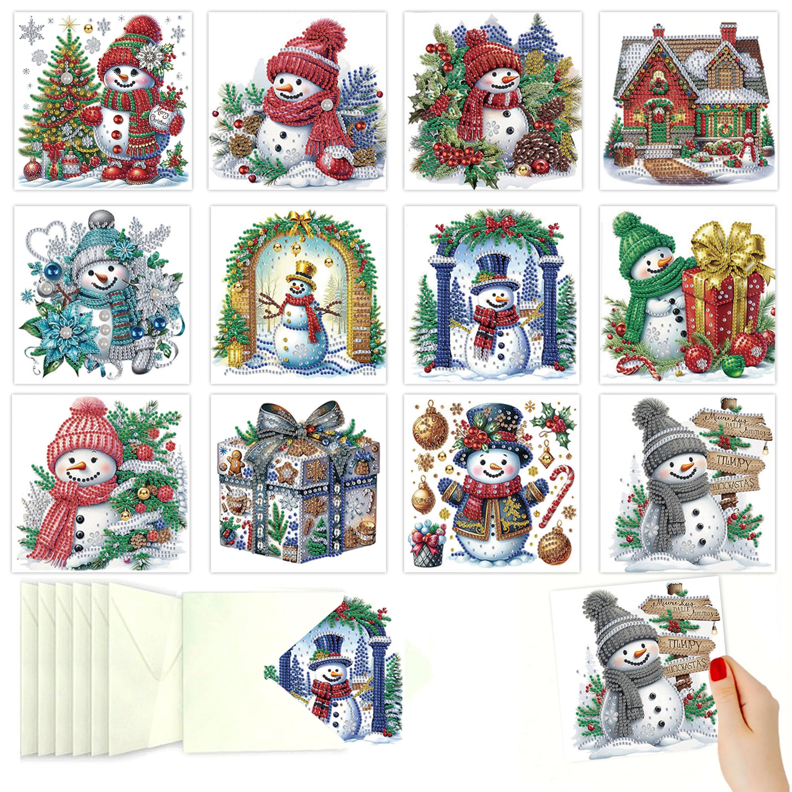 Diamond Art Christmas Cards - DIY Holiday Craft Kits -18