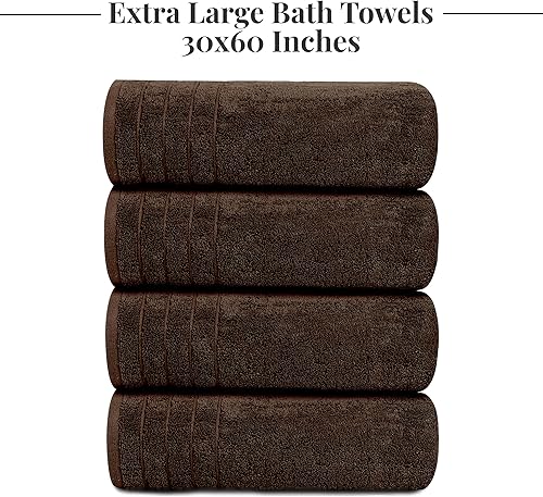 Miniatura 7 de Tens Towels Toallas de baño grandes, 100% algodón, 30 x 60 pulgadas, toallas de baño extra grandes, más ligeras, de secado rápido, superabsorbentes,