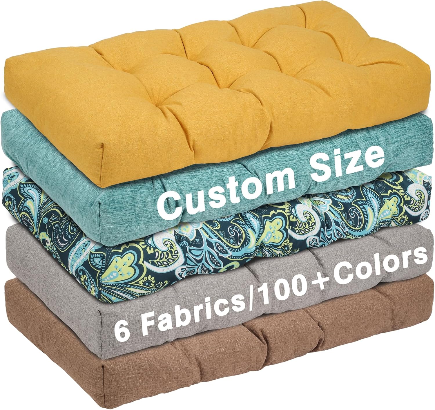 Custom Size Bench Cushions,NonSlip Tufted Bench Cushion