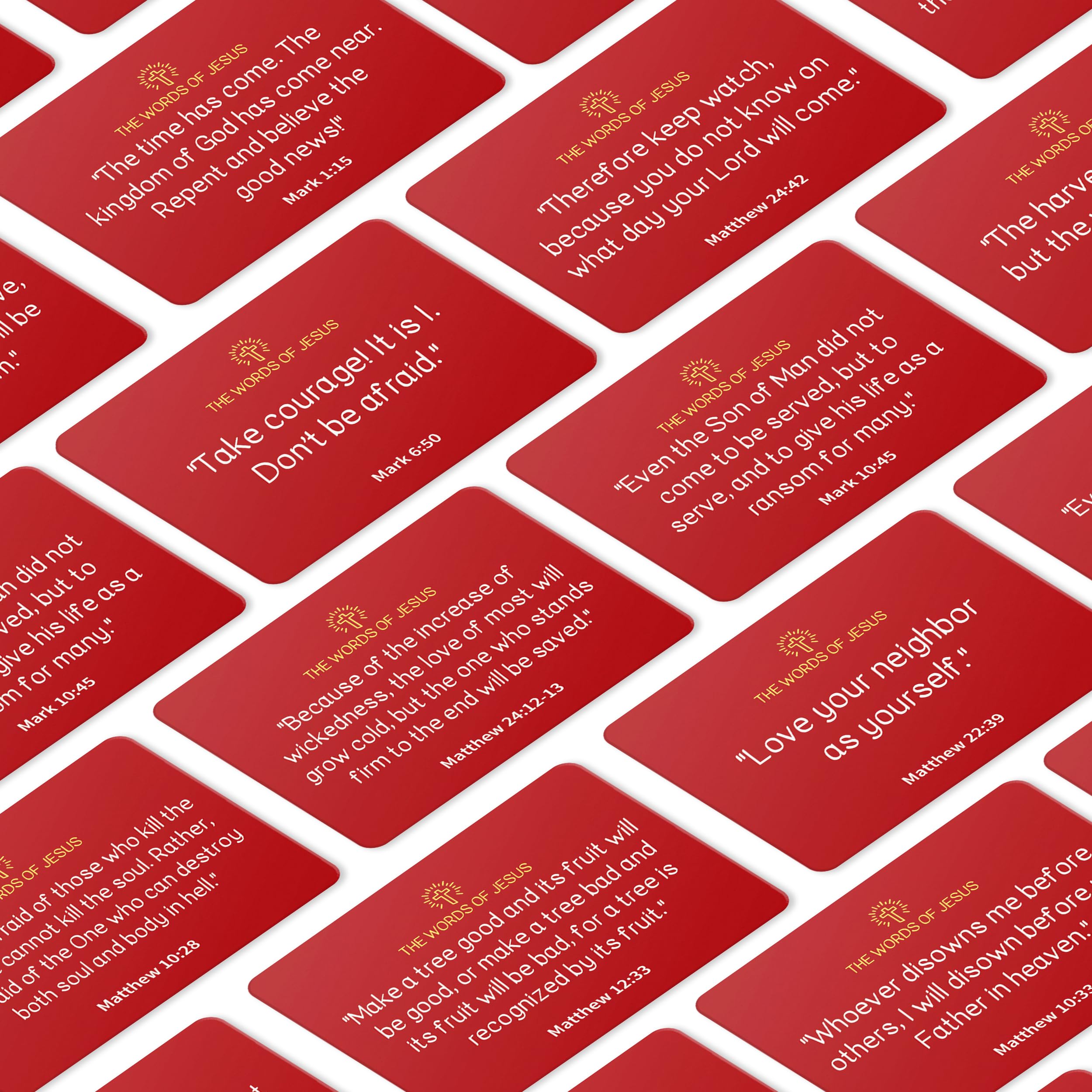 The Words Of Jesus - 110 Christian Bible Verse Cards - Gold Foil Scripture Cards With Bible Verses Of Jesus Christ (NIV) - Image 2