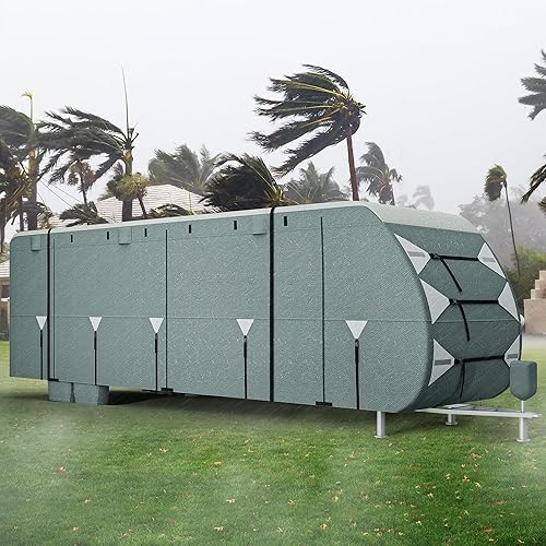 Miniatura 5 de YITAHOME Cubierta de remolque de viaje de 24 a 27 pies, súper gruesa, impermeable, resistente al viento, anti-UV, antidesgarros, cubierta de cámper,