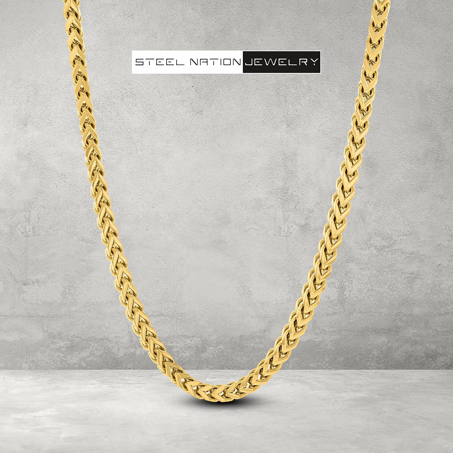 Men's Stainless Steel Franco Link Chain Necklace Choice of Size and Colors image 4