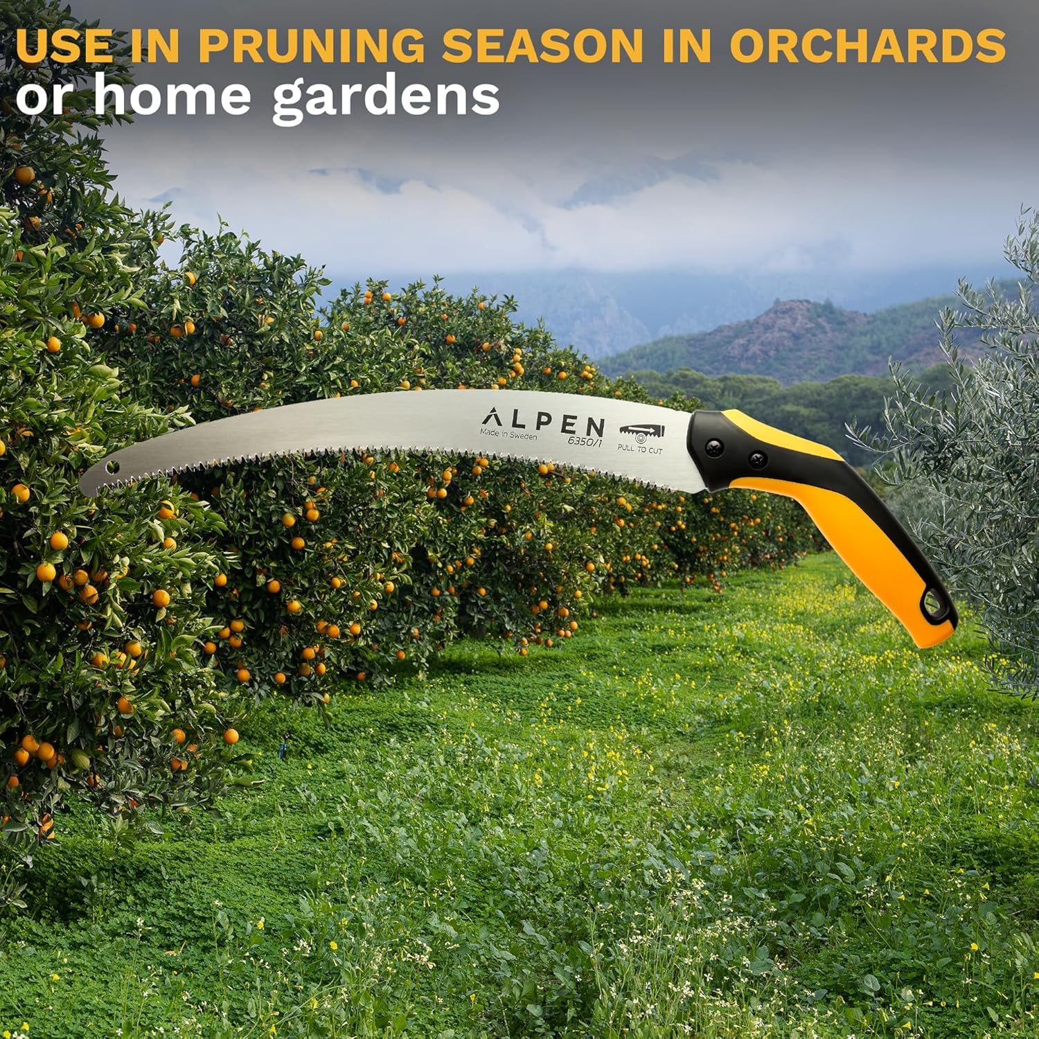 Alpen Bernina 6350 Fixed Curved 330mm Blade Saw with Belt Clip Holster cuts 160mm Hardened Teeth Made in Sweden Pruning Work Vineyards Landscaping Gardening Replacement Blade BERNINA6350/1 - Image 4