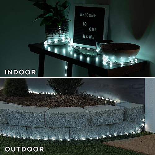 Miniatura 4 de UltraPro 67121 - Cuerda de luces LED, 50 pies, color negro ahumado de alta calidad, luz blanca fría de 5000 K, interiorexterior, discreta, elegante,