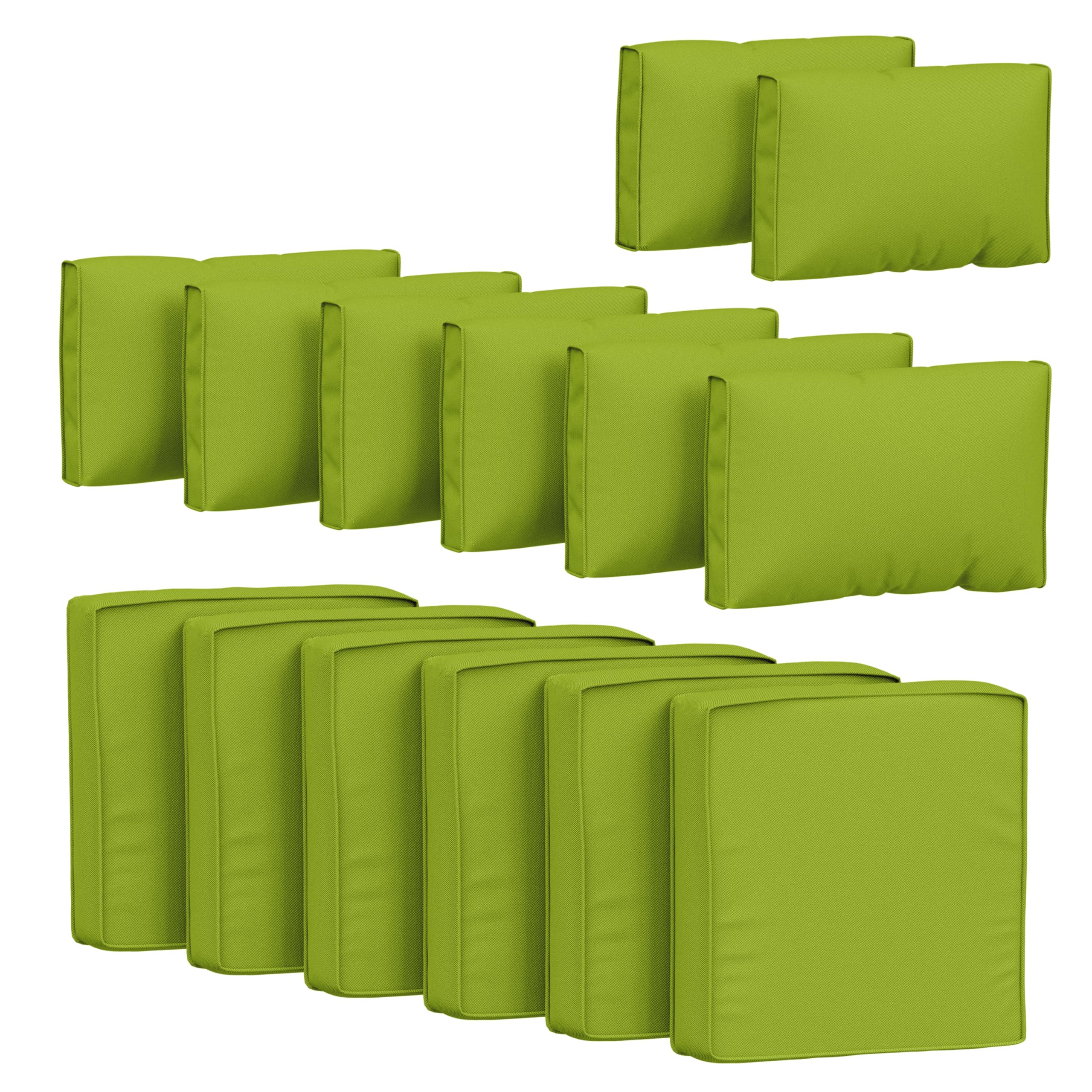 Pakunoda 14 Pcs Outdoor Cushion Covers Patio Cushion Slipcovers Replacement Splash Proof with Zipper for Outdoor Furniture, Patio Sofa Couch 3 Sizes,