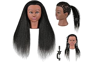 30 Inch Human Hair Mannequin Training Head for Hairdressers